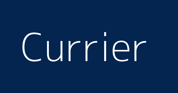 Currier meaning