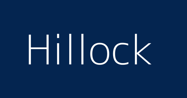 Definition of hillock