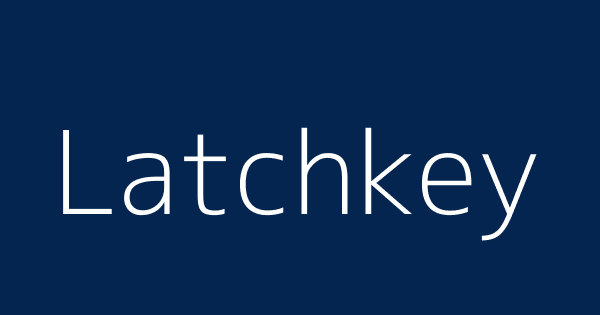 Latchkey Adalah : A key, especially to an outside door ...