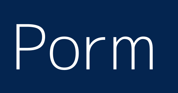 Porm Definitions Meanings